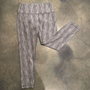 lululemon athletica Gray and White Patterned Leggings